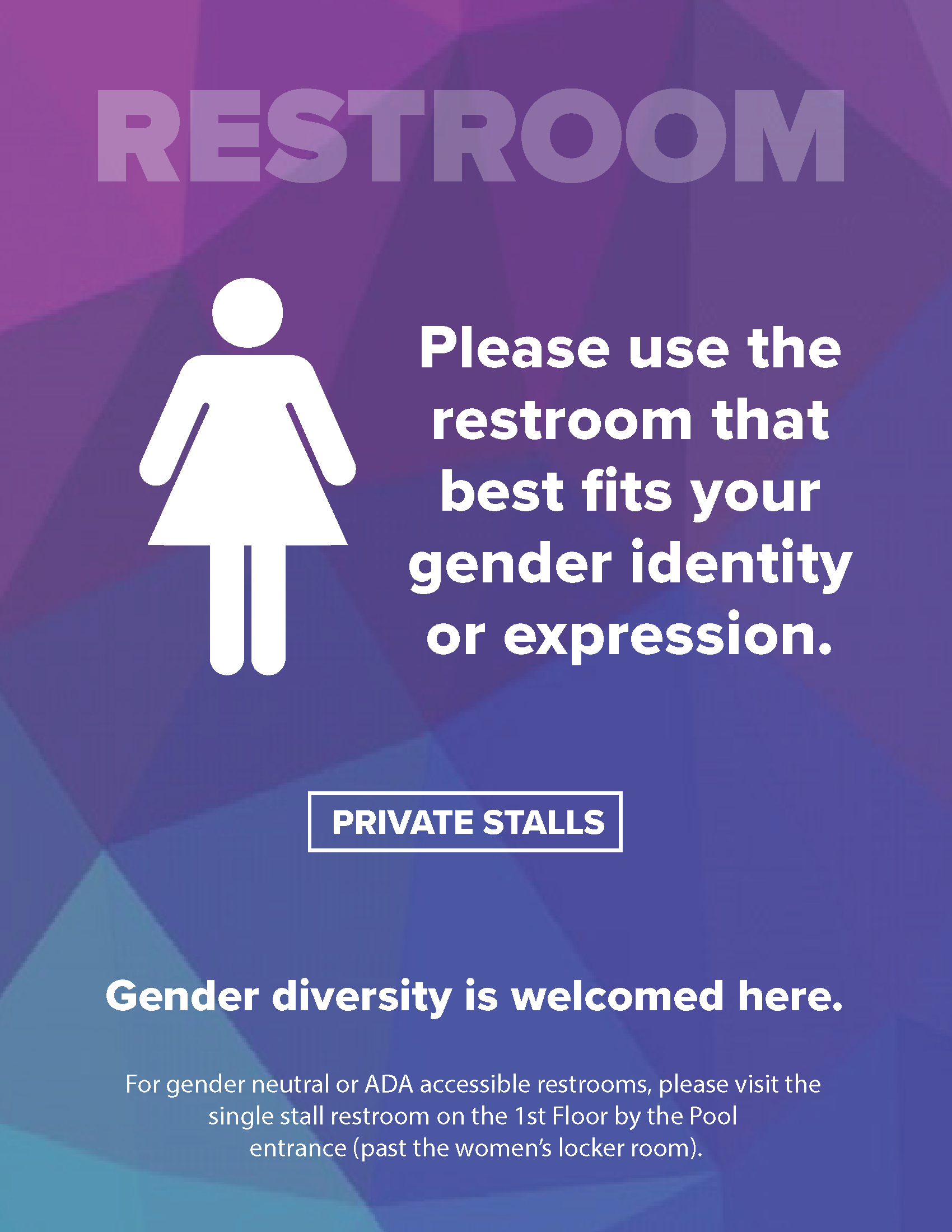 Gender Inclusive Bathroom Signage